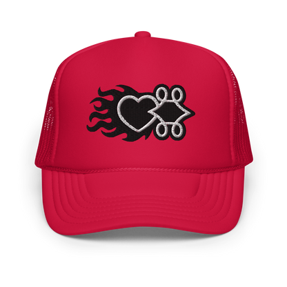 Flaming Logo Trucker Hat