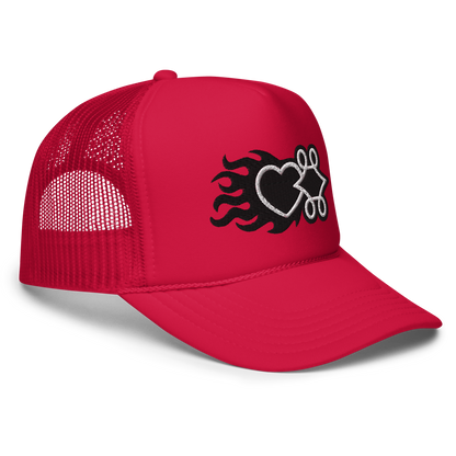 Flaming Logo Trucker Hat